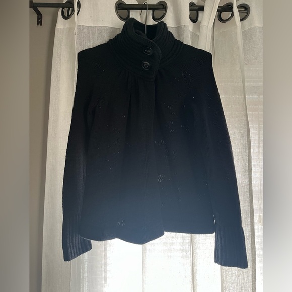 Black Old Navy Cowl Neck Sweater Cardigan - Picture 2 of 5